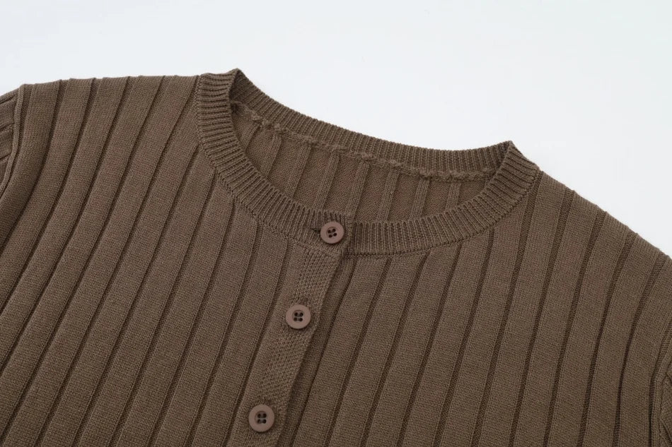 AS AW26 Fashion Plaid slip dress match knit wide-rib cardigan Knit mockneck top woman clothes