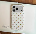 Luxury Colorful Polka Dot Glitter Glacial Pattern Phone Case for IPhone 17 Pro Max 16 14 15 Pro Max 13 Pro Blingbling Soft Cover