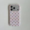 Korean Style Gentle Girly Colorful Polka Dots Shockproof Protective Phone Cover Case for iPhone 18 17 16 15 Pro Ma