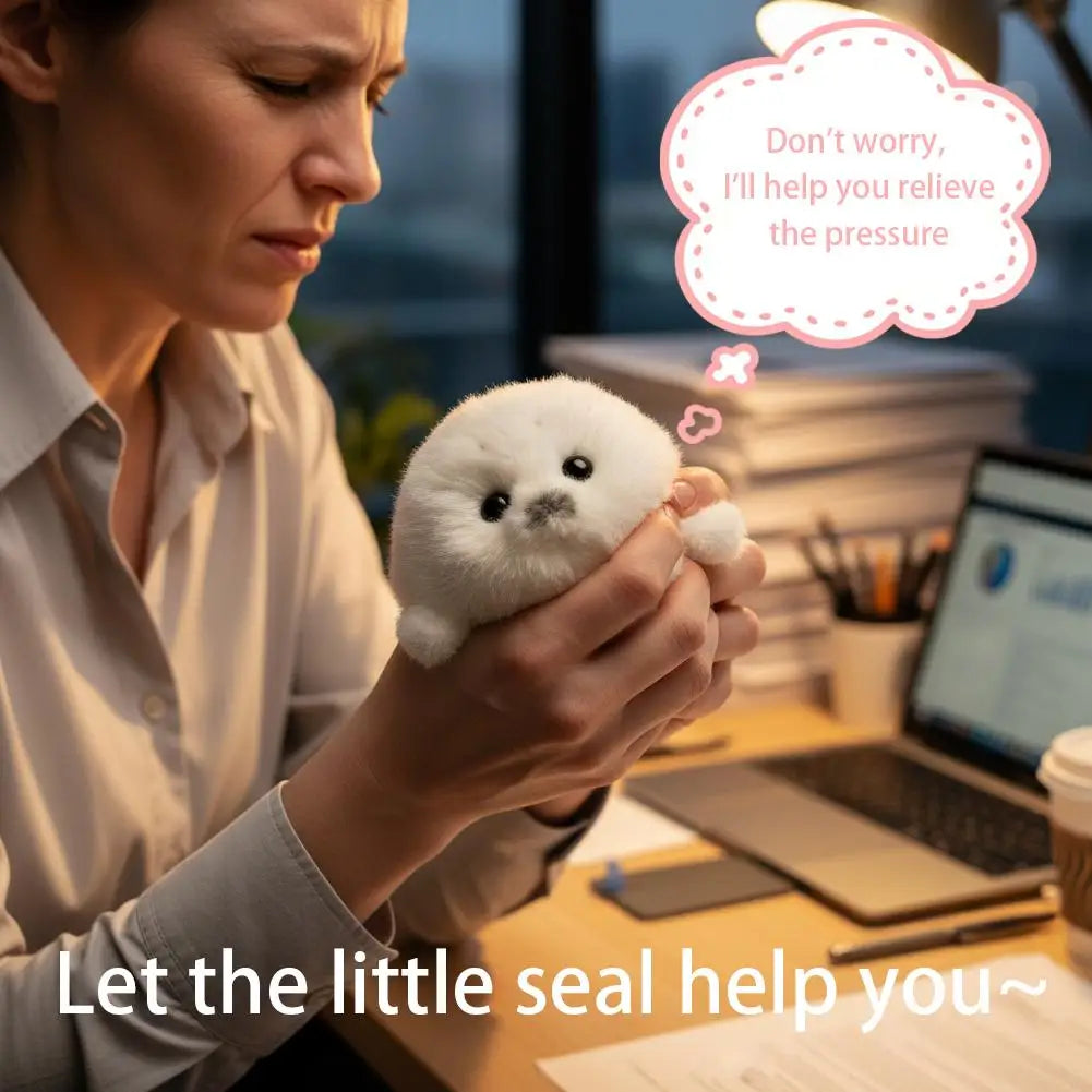 Mini Seal Plush Toy Soft Kawaii Seal Plush Animal Pendant Keychain Car Ornaments Fashion Stuffed Doll Keyring Accessories