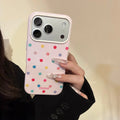 Korean Ins Cute Colorful Polka Dots Phone Case for IPhone 18 17 16 15 14 13 Pro Max Candy Color Macaron Shockproof Soft Cover