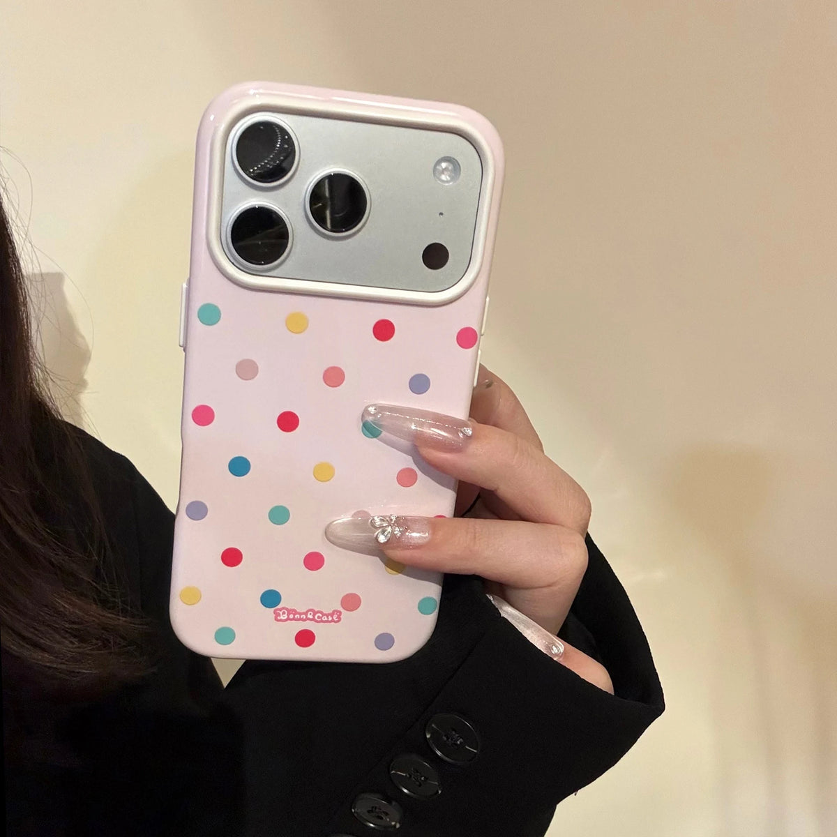 Korean Ins Cute Colorful Polka Dots Phone Case for IPhone 18 17 16 15 14 13 Pro Max Candy Color Macaron Shockproof Soft Cover