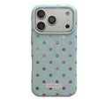 Fashion Colorful Sparkling Polka Dot Pattern Rounded Edge Design Shockproof Phone Cover Case for iPhone 18 17 16 15 Pro Max